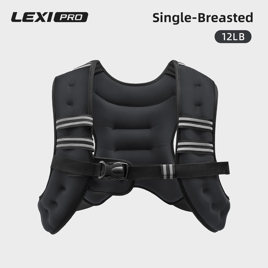LEXI Weighted Vest for Men & Women | Adjustable Weighted Training Vest (6–20lbs) with Phone Pocket & Reflective Stripes for Running, Rucking & Strength Training