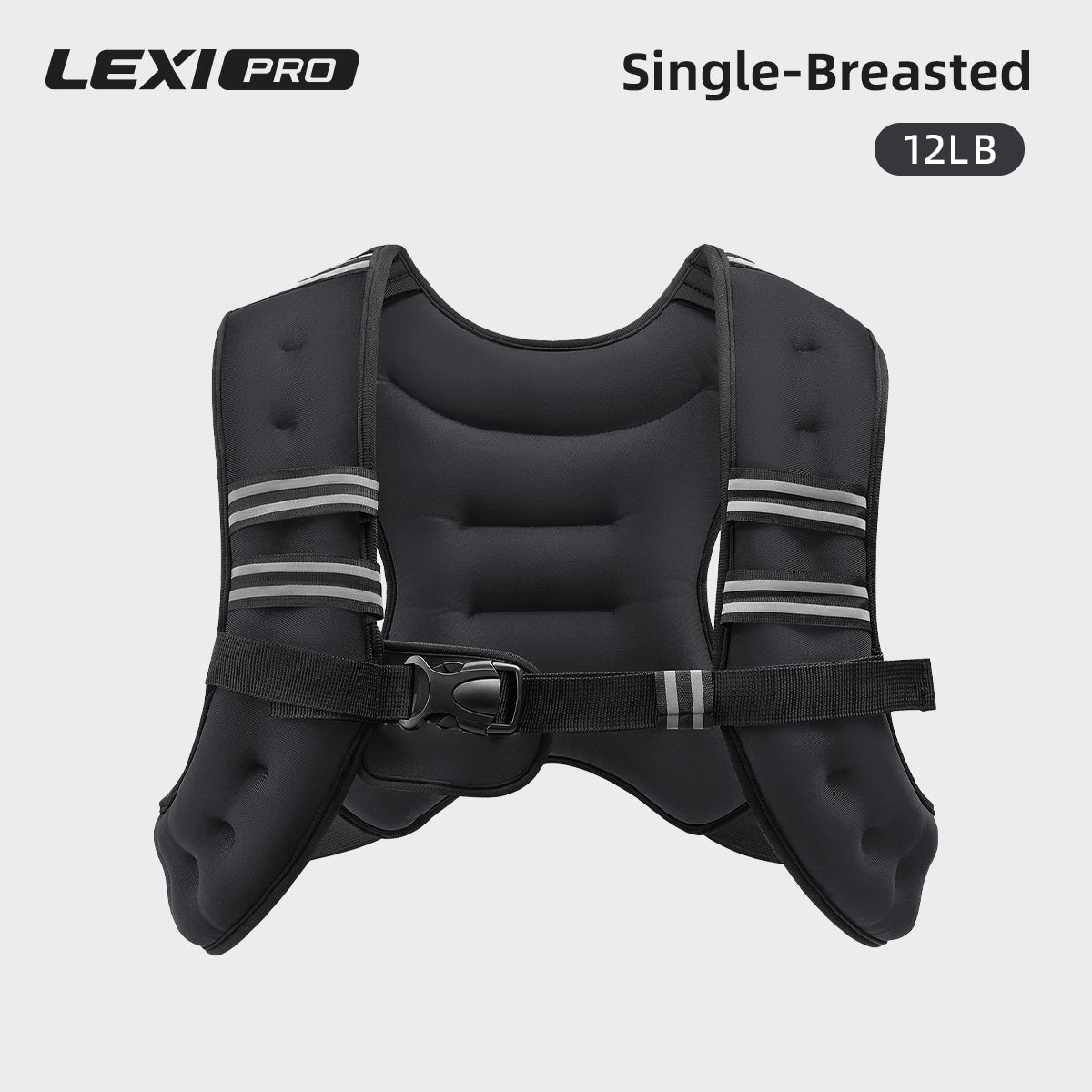 LEXI Weighted Vest for Men & Women | Adjustable Weighted Training Vest (6–20lbs) with Phone Pocket & Reflective Stripes for Running, Rucking & Strength Training