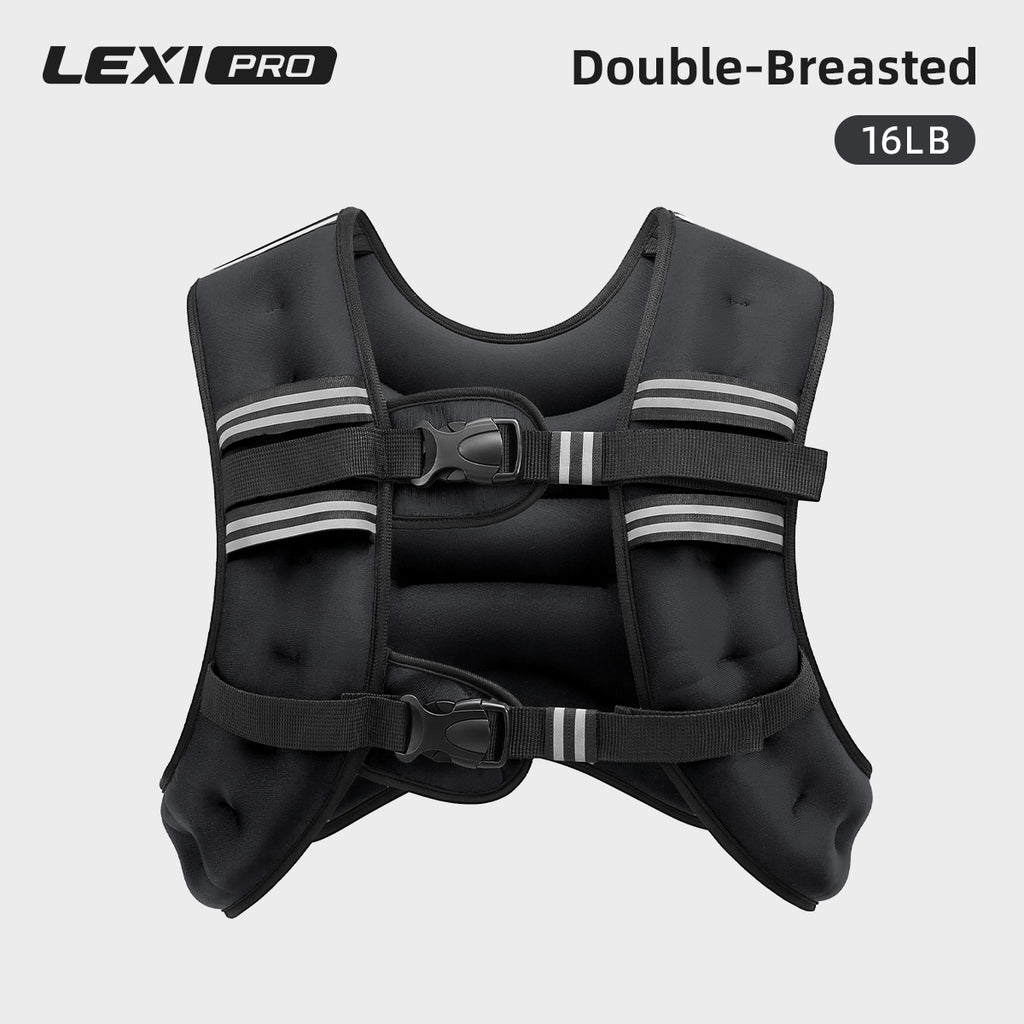 LEXI Weighted Vest for Men & Women | Adjustable Weighted Training Vest (6–20lbs) with Phone Pocket & Reflective Stripes for Running, Rucking & Strength Training