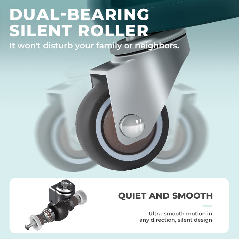 LEXI PRO Silent 4-Wheel Ab Roller for Core Training