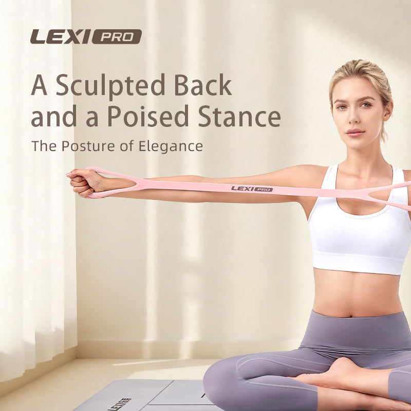 LEXI Figure 8 Resistance Bands | Silicone Exercise Bands for Home Fitness & Yoga