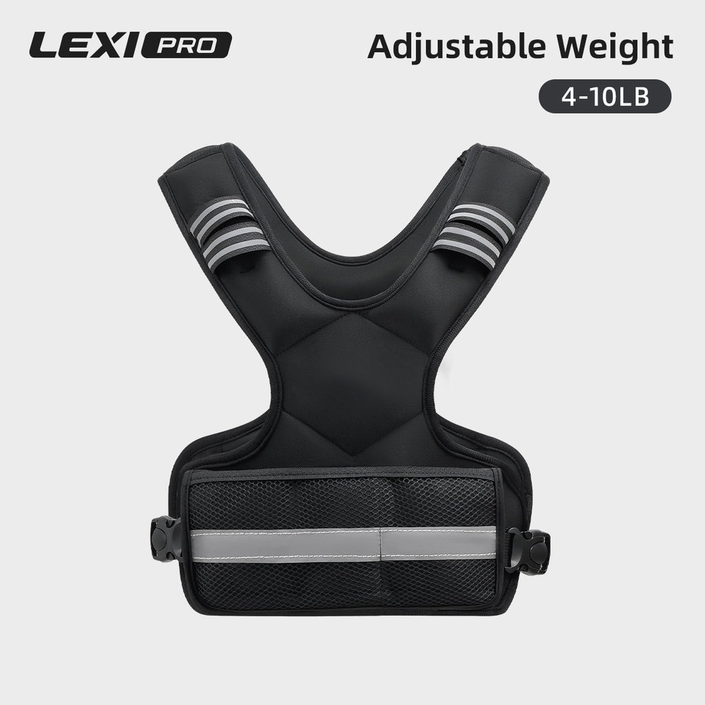 LEXI Weighted Vest for Men & Women | Adjustable Weighted Training Vest (6–20lbs) with Phone Pocket & Reflective Stripes for Running, Rucking & Strength Training