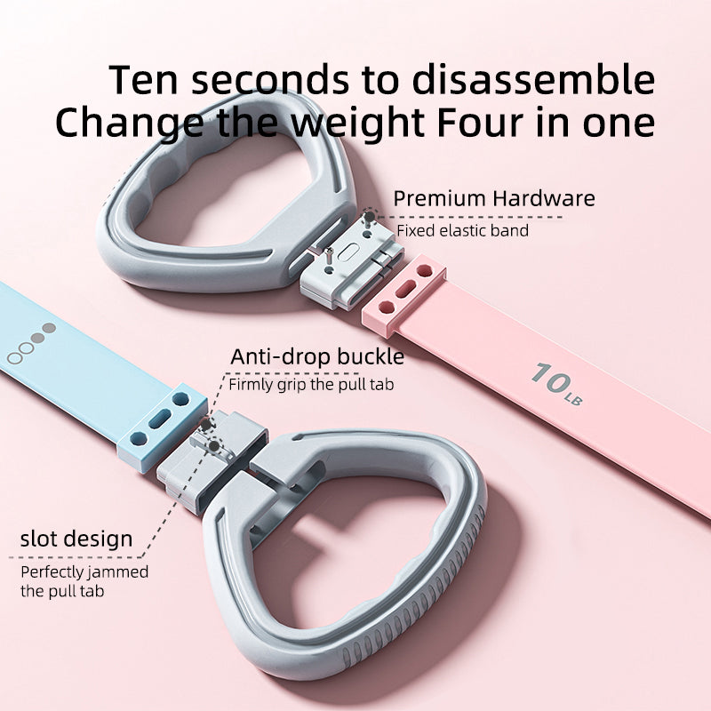 LEXI Adjustable Resistance Band 10LB–25LB with Ergonomic Grips