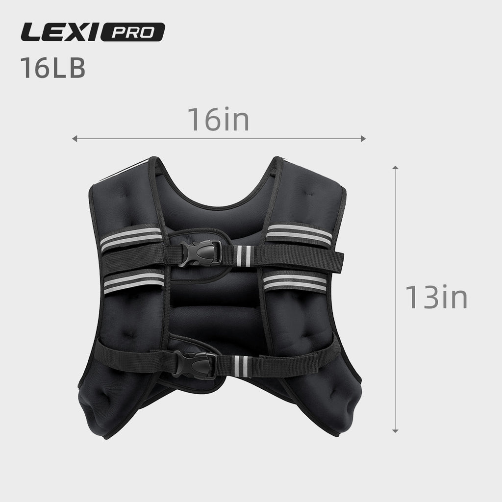 LEXI Weighted Vest for Men & Women | Adjustable Weighted Training Vest (6–20lbs) with Phone Pocket & Reflective Stripes for Running, Rucking & Strength Training