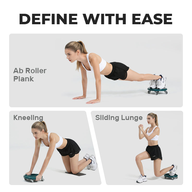 LEXI PRO Silent 4-Wheel Ab Roller for Core Training
